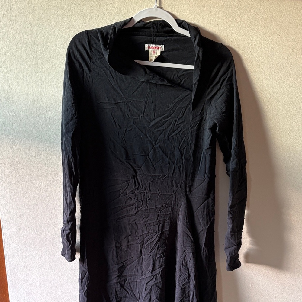 Chic Long-Sleeve Asymmetrical Neck Line Dress